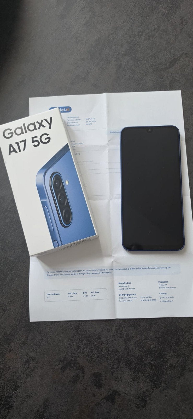 Nieuwe Samsung A17 5G 128gb Blue met 2 jaar garantie, Telecommunicatie, Ophalen, Blauw, Nieuw, 128 GB