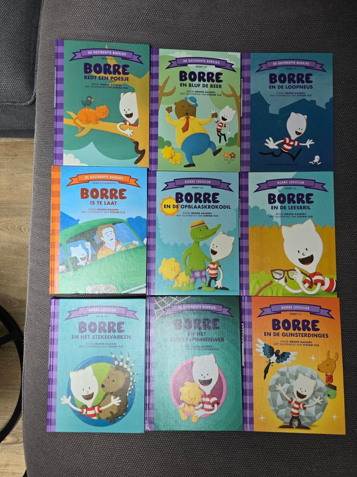 Borre Boekjes - Complete set van 9 kinderboeken, Boeken, Ophalen of Verzenden, Gelezen, Jeroen Aalbers, Fictie algemeen