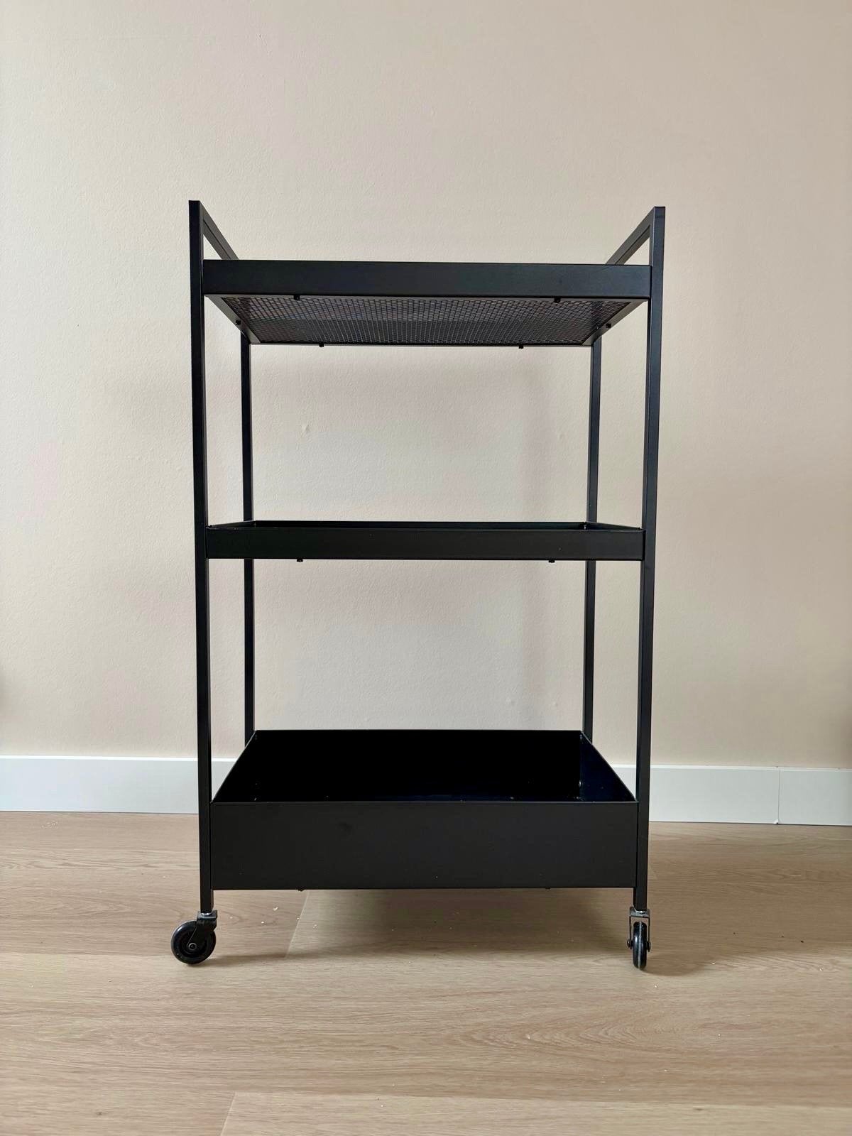 IKEA NISSAFORS roltafel / trolley - Zwart, Ophalen, Zo goed als nieuw