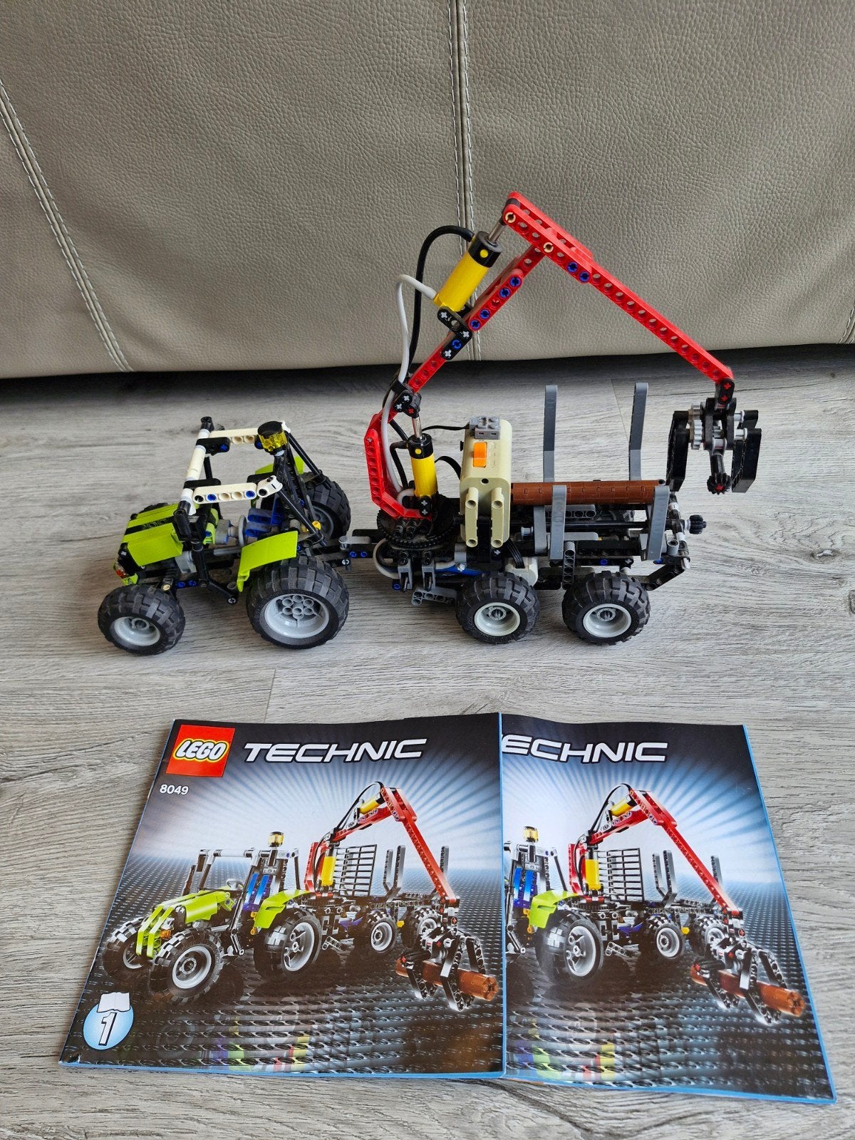 LEGO Technic 8049 Tractor met houtgrijper, Ophalen of Verzenden, Zo goed als nieuw, Complete set, Lego