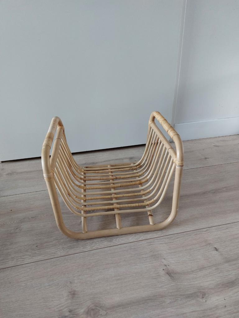 Nieuw IKEA Buskbo magazine standaard van rotan, Ophalen, Hout, Boho, Nieuw