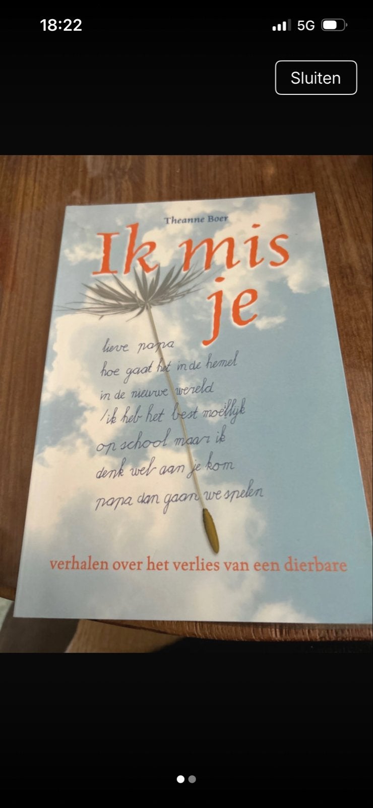 Ik mis je - Theanne Boer (Verhalen over verlies), Boeken, Ophalen of Verzenden, Gelezen, Nederland