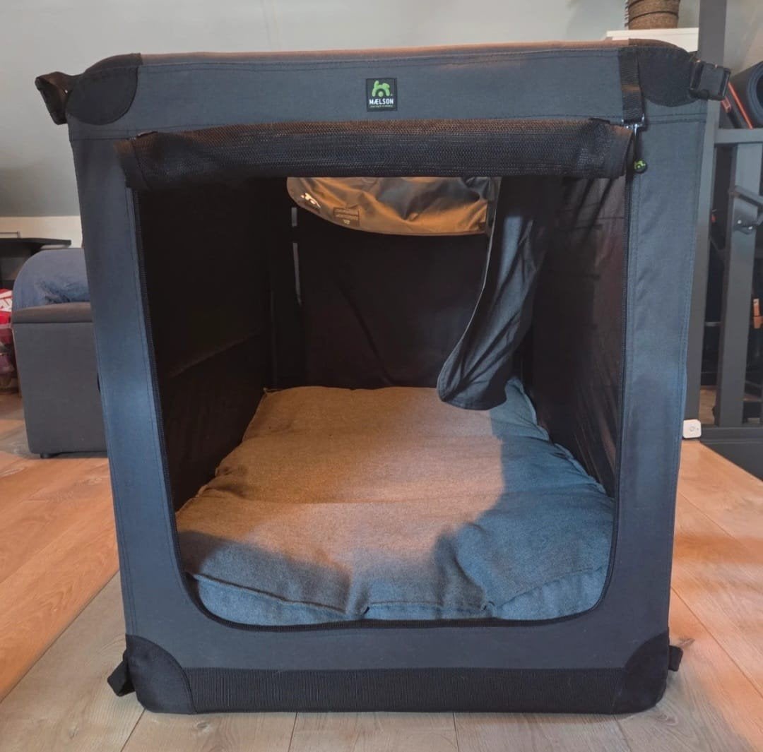 Maelson Reisbench Bench 120 cm Antraciet XXL (incl. kussen), Dieren en Toebehoren, Ophalen, Zo goed als nieuw