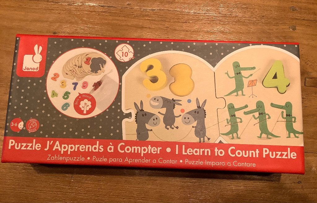 Janod Educatief IK LEER TELLEN. Telrups., Ophalen of Verzenden, Zo goed als nieuw, Puzzelen