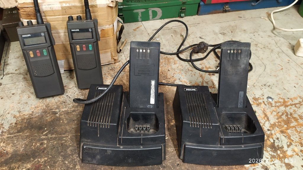 portofoon   walkie-talkie  philips, Telecommunicatie, Portofoons en Walkie-talkies, Ophalen of Verzenden, Gebruikt, 15 km of meer