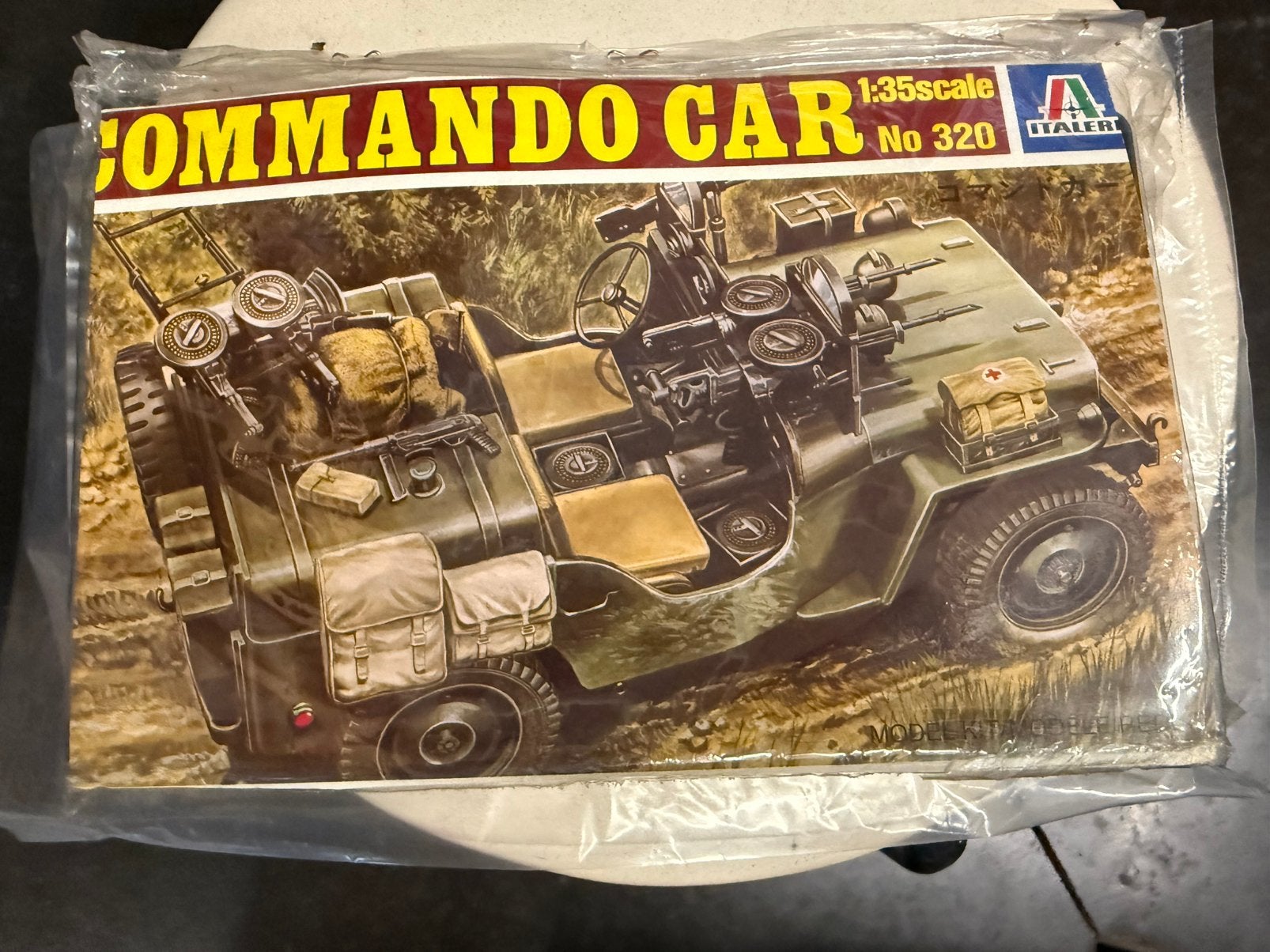 Commando Car Willys MB Jeep, 1:32 tot 1:50, Ophalen of Verzenden, Zo goed als nieuw, Italeri