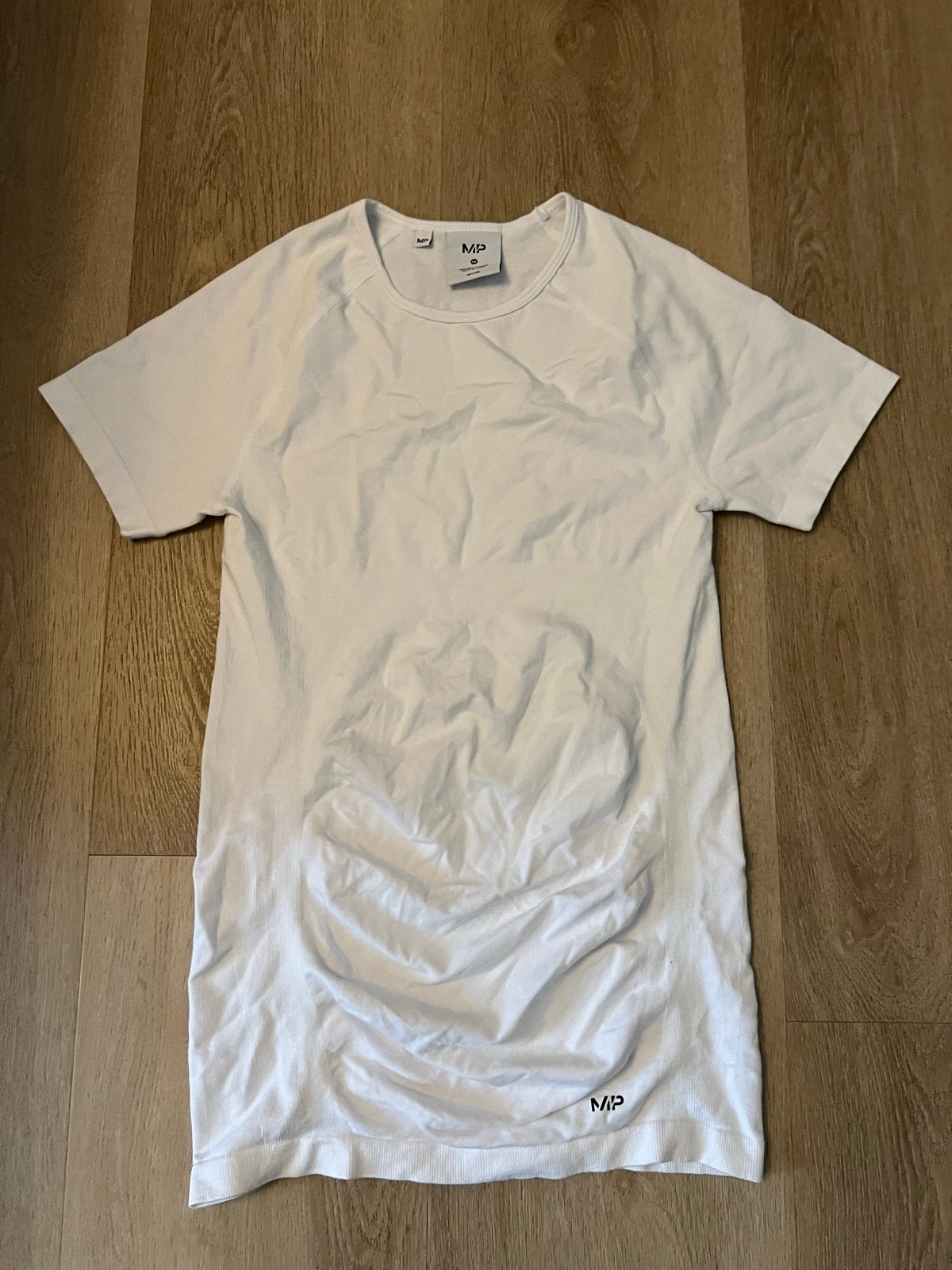 Myprotein MP zwangerschap sport shirt Wit Maat M, Kleding | Dames, Maat 38/40 (M), Wit, Zo goed als nieuw, Shirt of Top