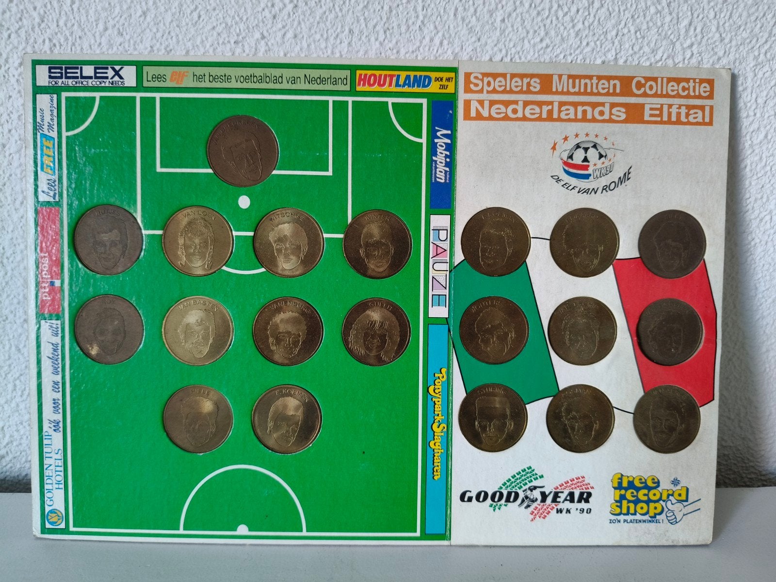 WK '90 De Elf van Rome - Spelers Munten Collectie, Verzamelen, Ophalen of Verzenden, Gebruikt, Overige binnenlandse clubs, Overige typen