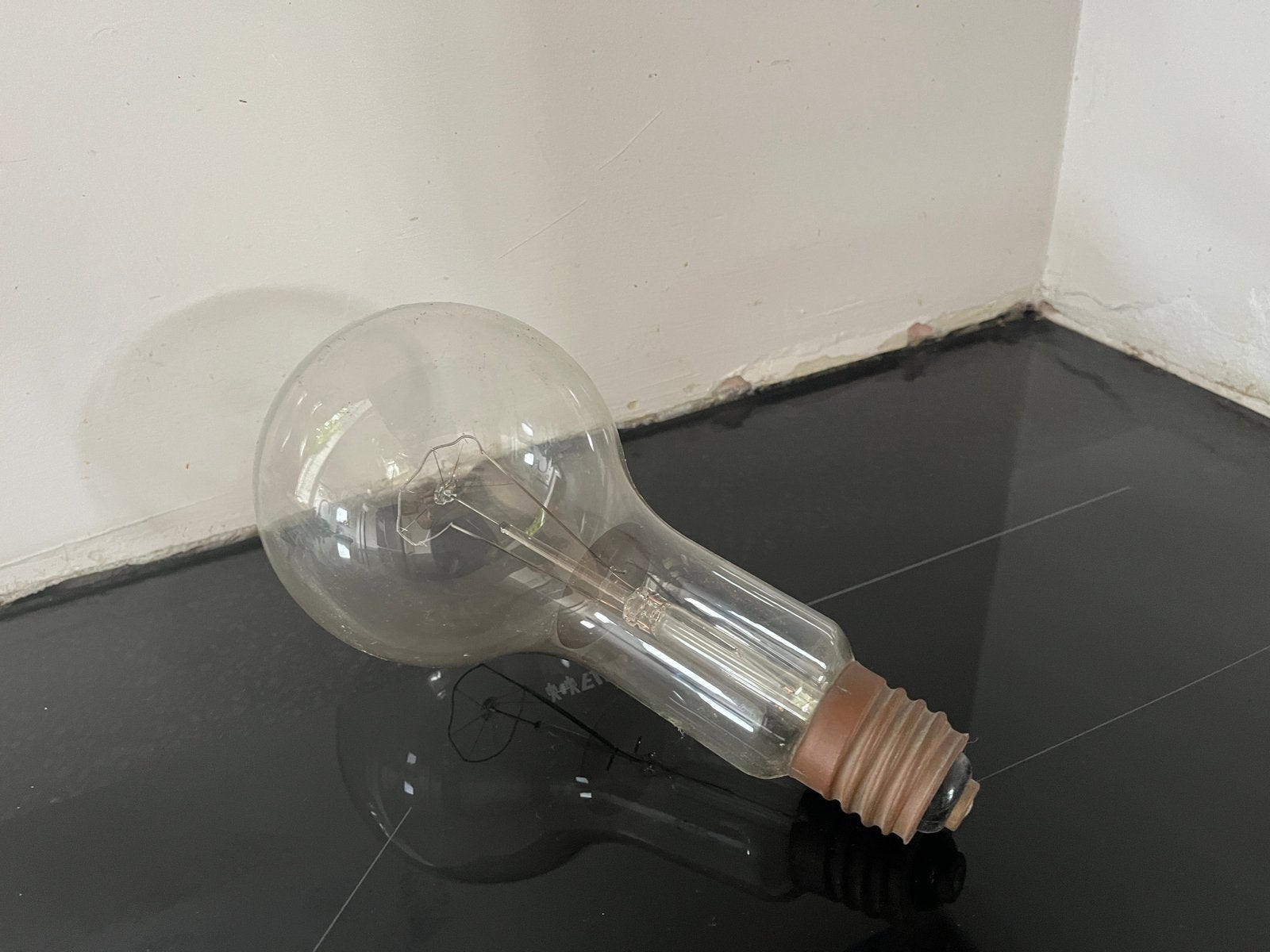 Grote vintage industriële gloeilamp E40 Goliath – ca. 25 cm, Ophalen, Zo goed als nieuw, E27 (groot)