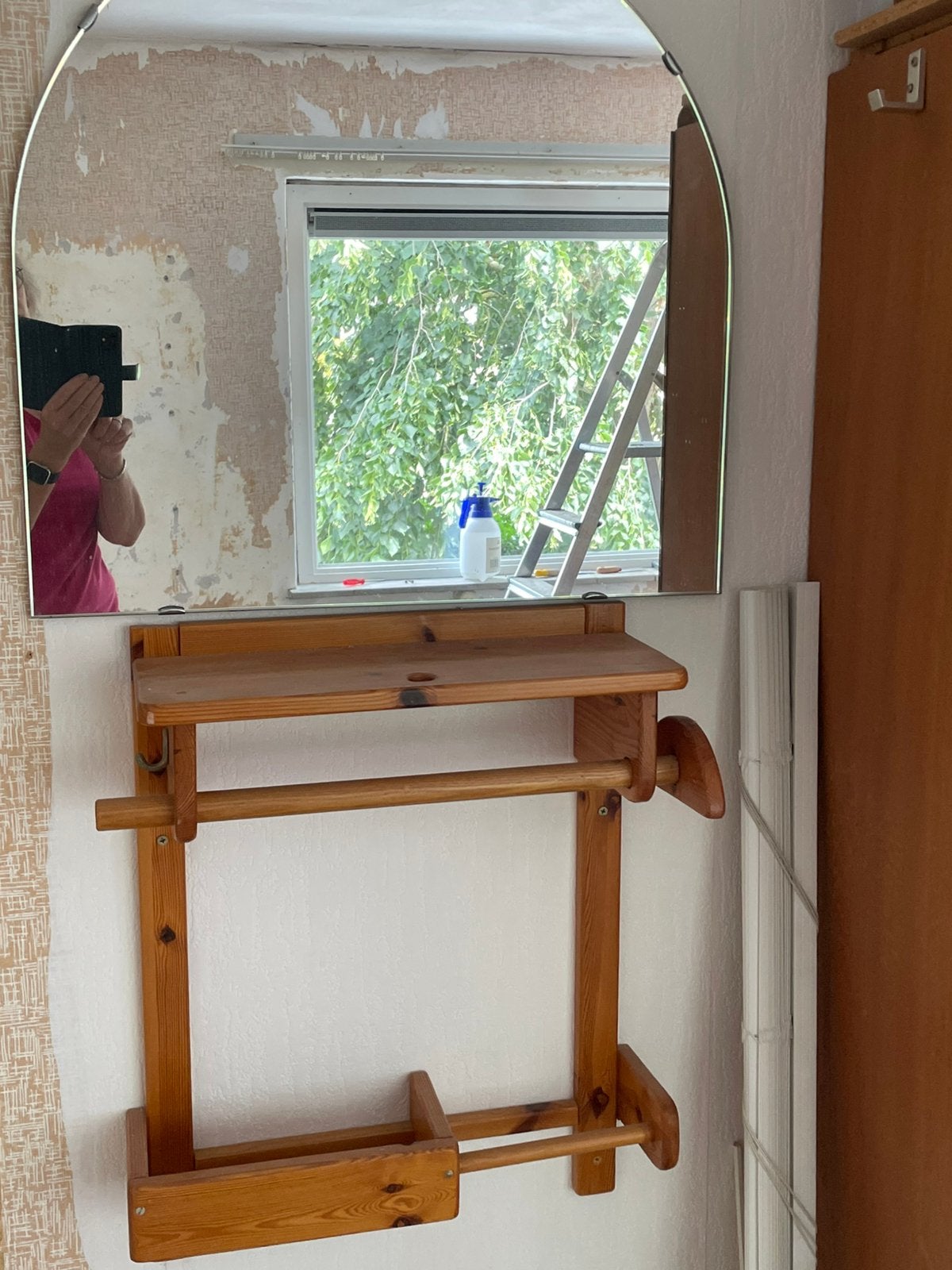 kastje met spiegel, Gebruikt, Minder dan 100 cm, Hout, Ophalen