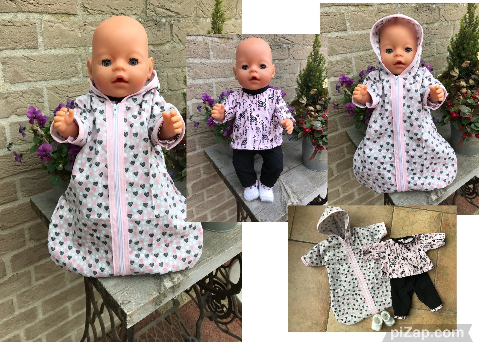 Baby born poppenkleertjes slaapzaak hartjes, Kinderen en Baby's, Ophalen of Verzenden, Zo goed als nieuw, Babypop