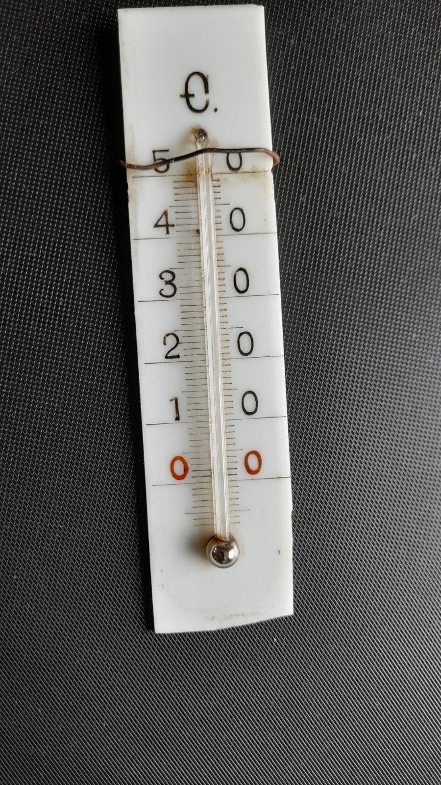 Oude Kwikthermometer van Melkglas uit Barometer, Ophalen of Verzenden
