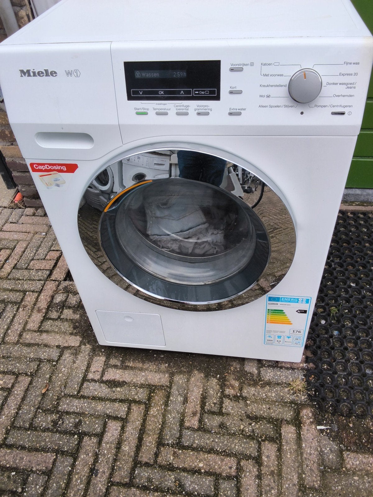 miele wasmachine w1   8kg 1600 toeren, Ophalen, Gebruikt, Minder dan 85 cm, 1600 toeren of meer
