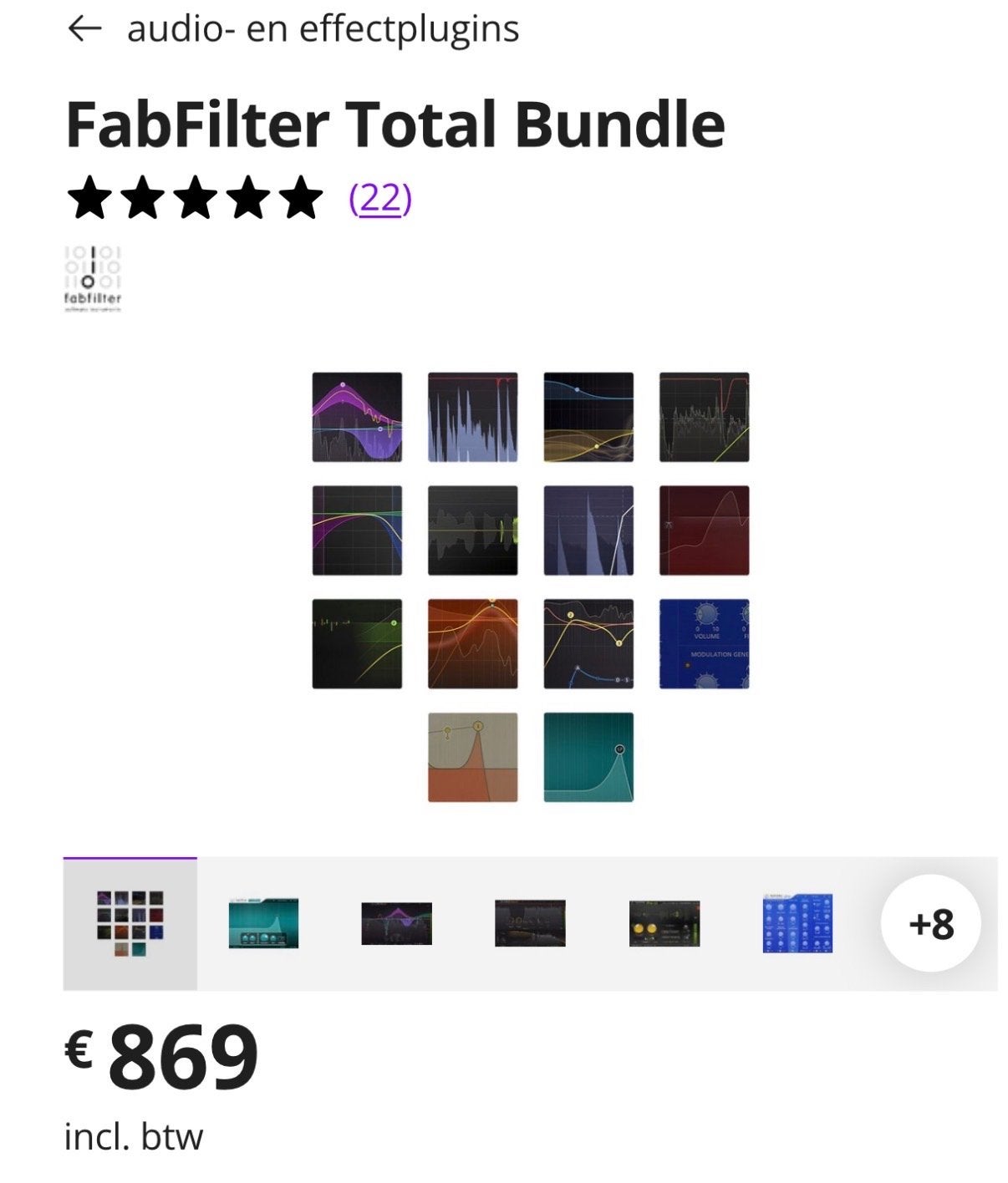 FabFilter Total Bundle - Complete Audio Plugin Collectie, Computers en Software, Audio-software, Ophalen of Verzenden, Nieuw, MacOS