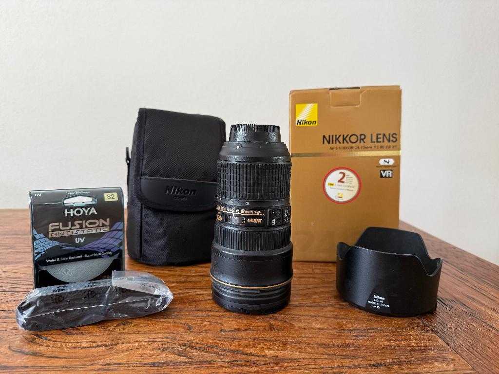 Nikon AF-S 24-70 f2.8 E ED VR, Audio, Tv en Foto, Fotografie | Lenzen en Objectieven, Ophalen of Verzenden, Gebruikt, Telelens