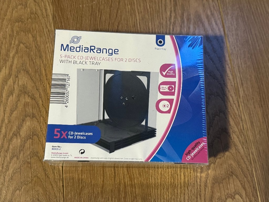 Mediarange 5-pack lege cd jewelcases voor dubbelcd's, Ophalen of Verzenden, Zo goed als nieuw, Overige typen