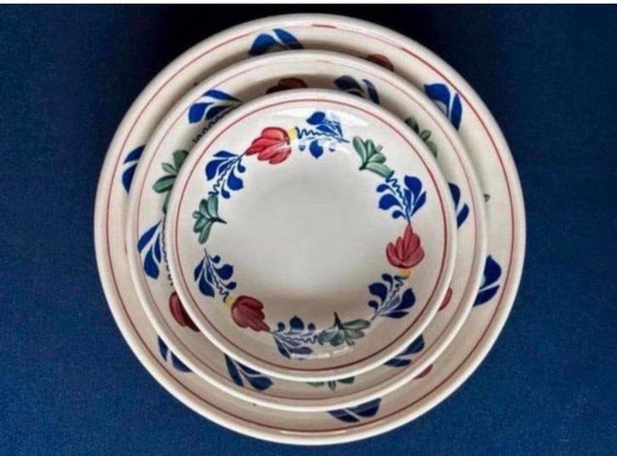 Boerenbont set diamantschaaltjes, Ophalen of Verzenden, Zo goed als nieuw, Aardewerk, Schaal of Schalen