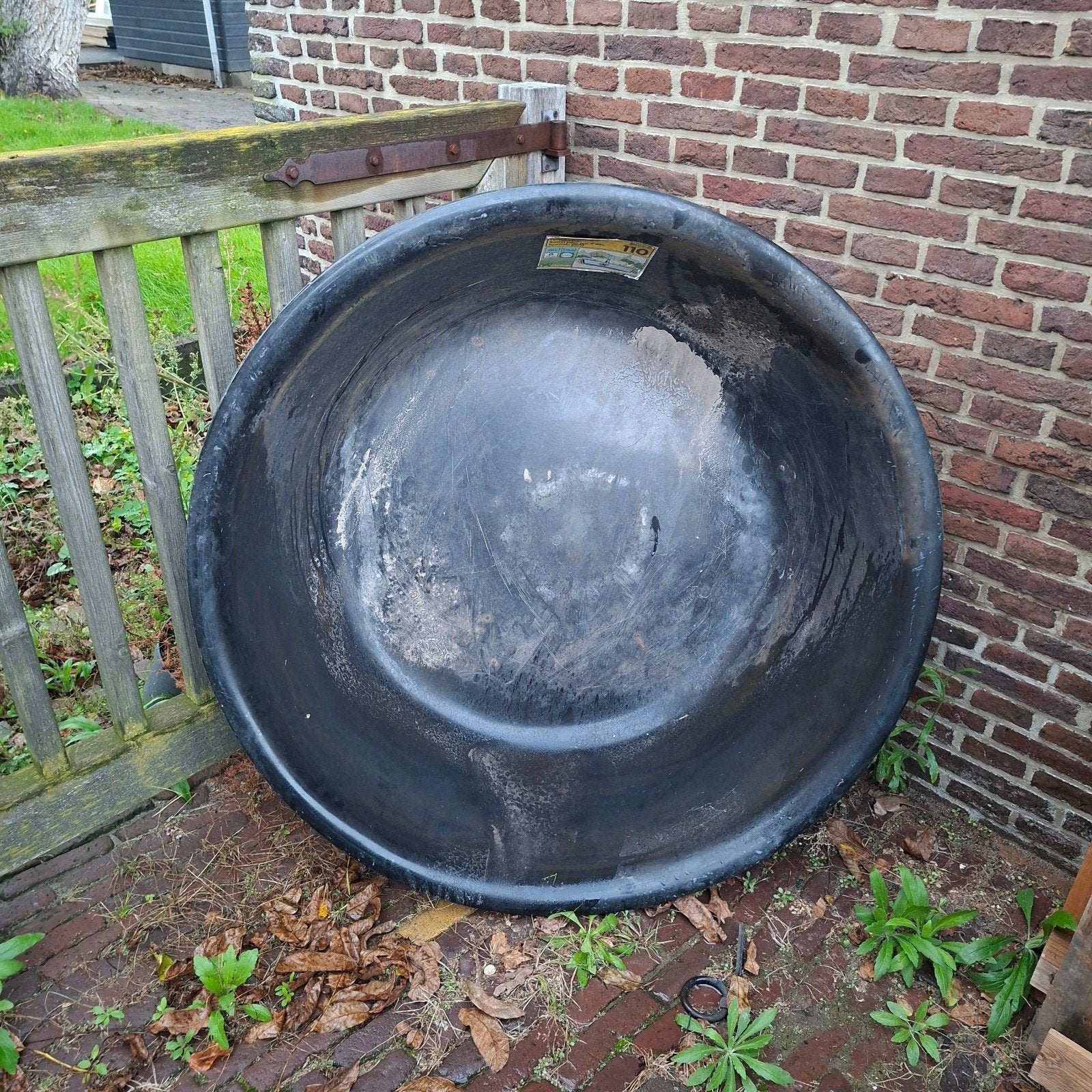 Ubbink Vijverbak met afdekplaat - Ø 110 cm, Ophalen, Gebruikt