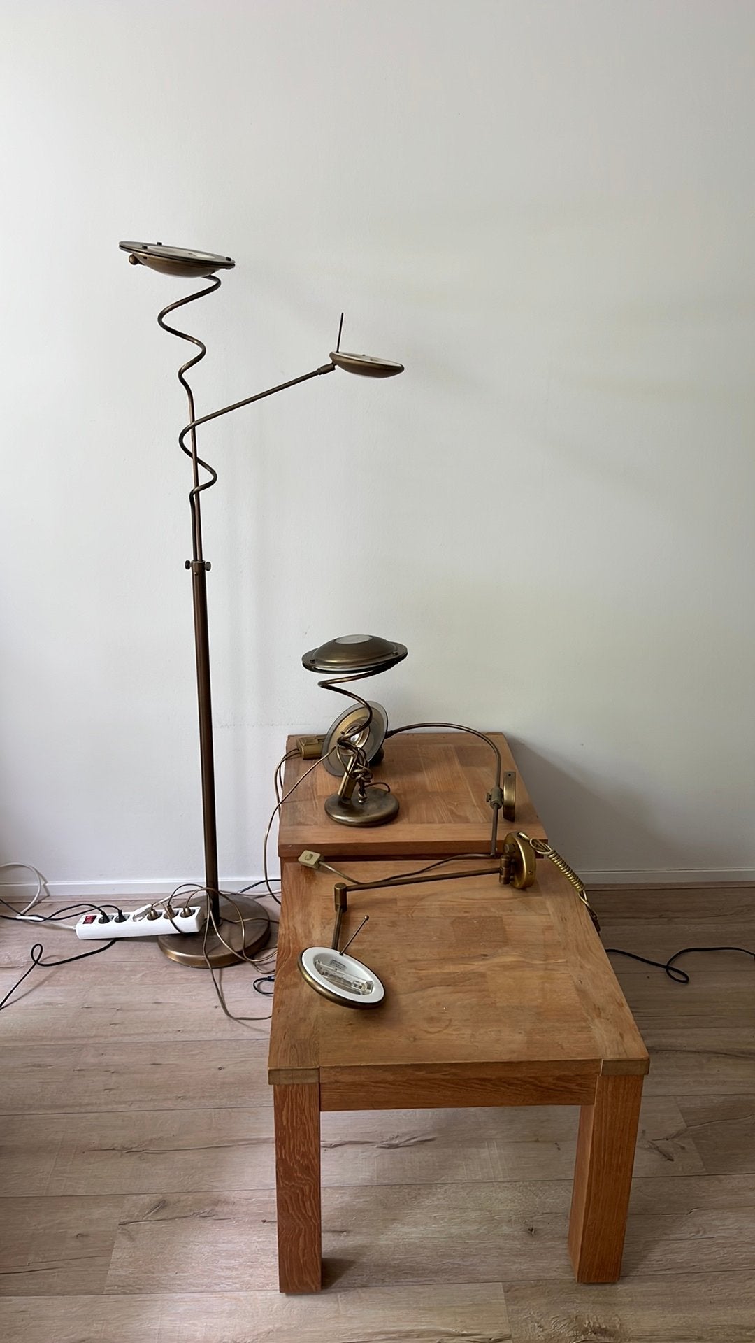 Lampen set steinhauer, Ophalen, Gebruikt, Metaal, 100 tot 150 cm