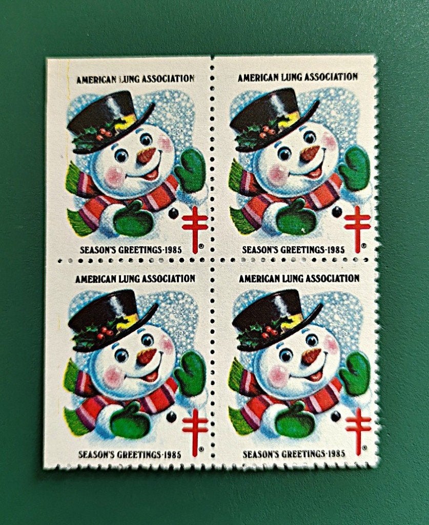 USA : TBC kerst/sluitzegels blok 1985 postfris, Verzenden, Overige thema's