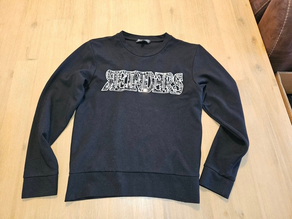Zwarte trui met 'reinders maat 158, Ophalen of Verzenden, Zo goed als nieuw, Jongen of Meisje, Trui of Vest