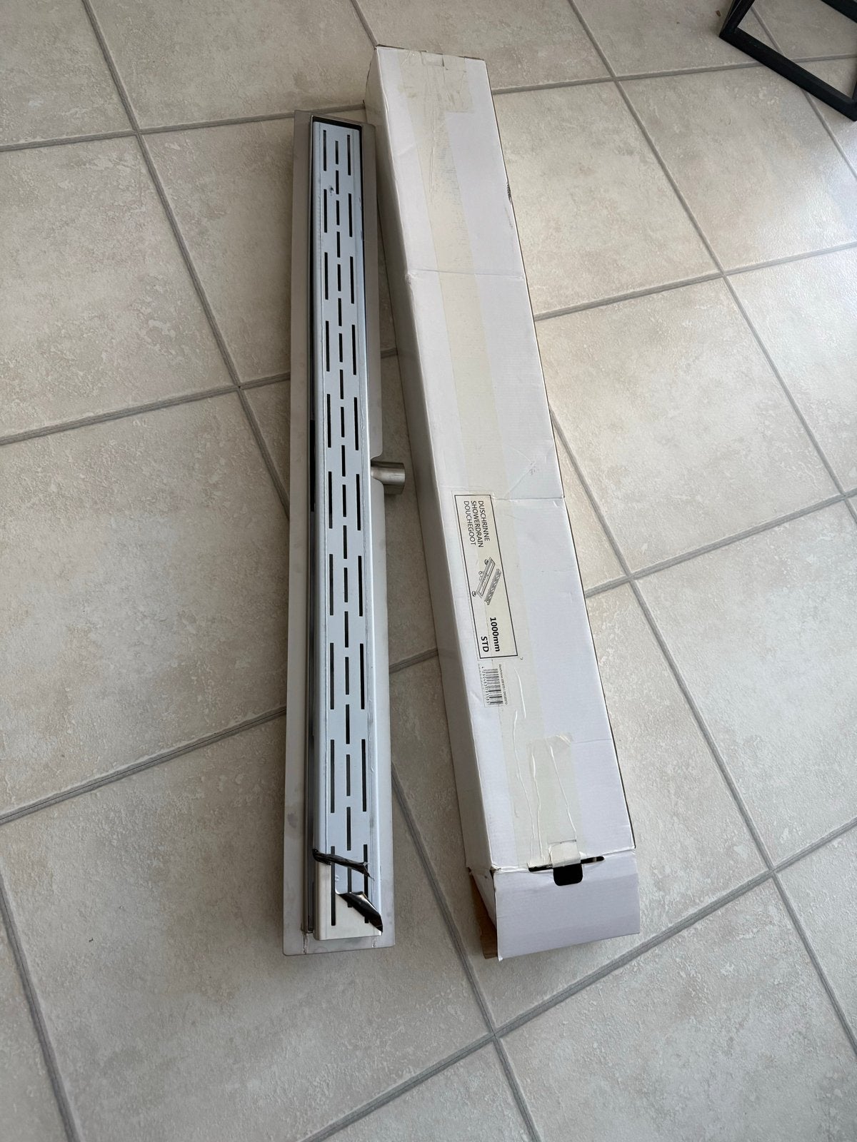 Douchegoot 100cm RVS - Nieuw in doos, Doe-het-zelf en Verbouw, Sanitair, Ophalen, Nieuw, Rvs, Douche