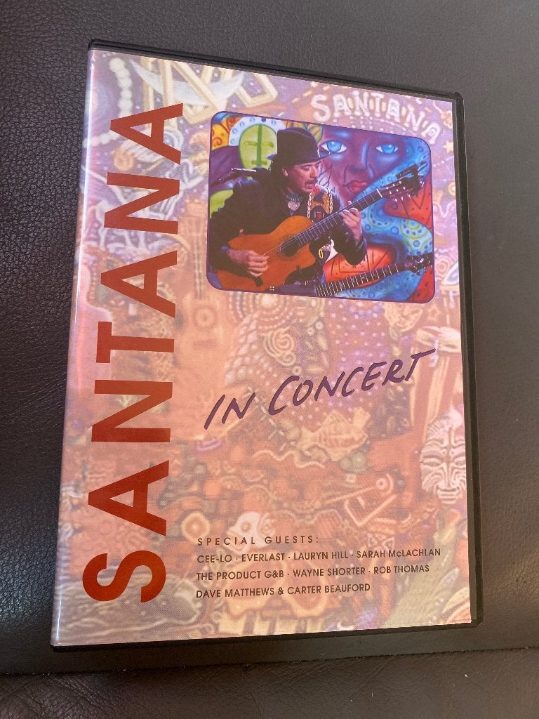 Santana In Concert DVD - Live optreden met gastartiesten, Inclusief boekje, Engels, Ophalen of Verzenden, Zo goed als nieuw