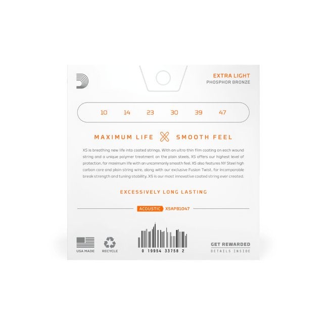 D'Addario XSAPB1047 Extra Light westerngitaar snaren, ., Nieuw, Ophalen of Verzenden, .