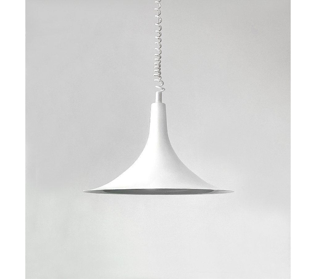 VINTAGE 1969 SPACE AGE MODERNIST LAMP IN HOOGTE VERSTELBAAR, Natuurlijk materiaal, Gebruikt, Verstelbaar, E27 (groot)