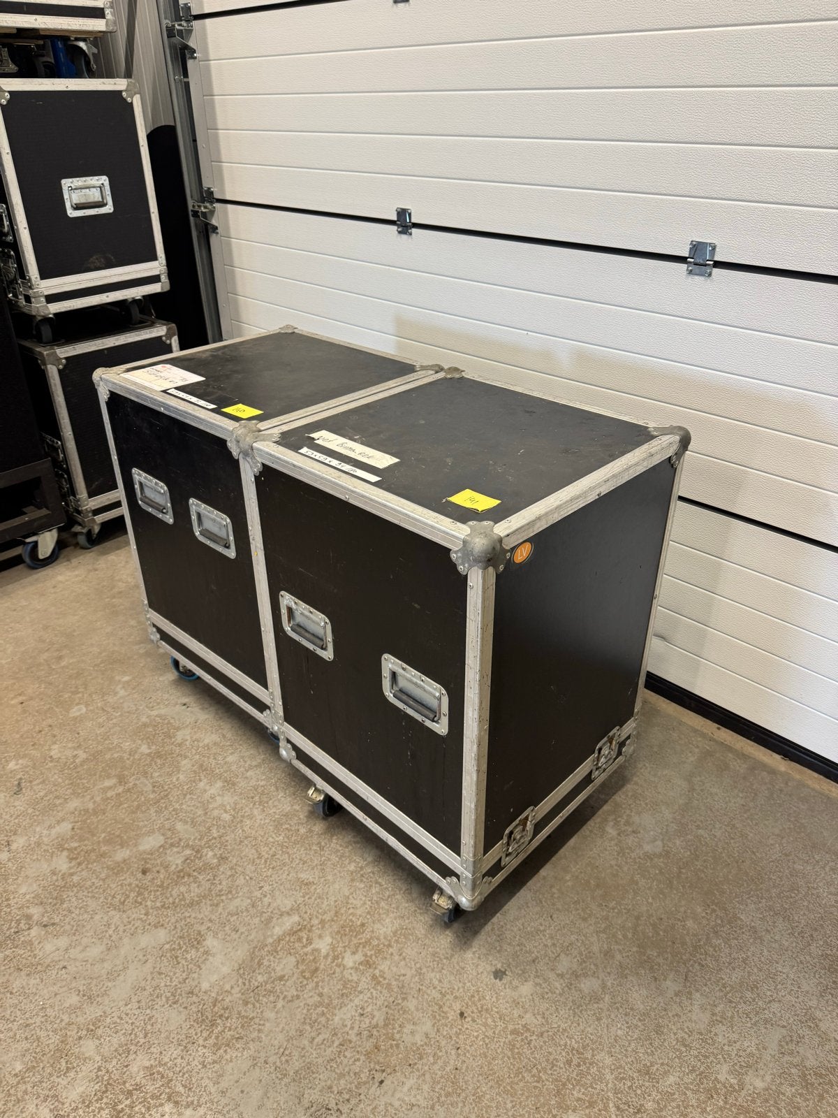 2x Stolpflightcase 60x60, waarvan 1 met 14HE rack, Ophalen of Verzenden, Gebruikt, Overige instrumenten, Flightcase