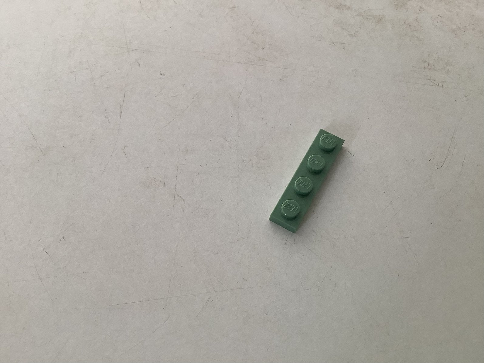 Lego plaat 1x4 zandgroen, Ophalen of Verzenden, Gebruikt, Losse stenen, Lego