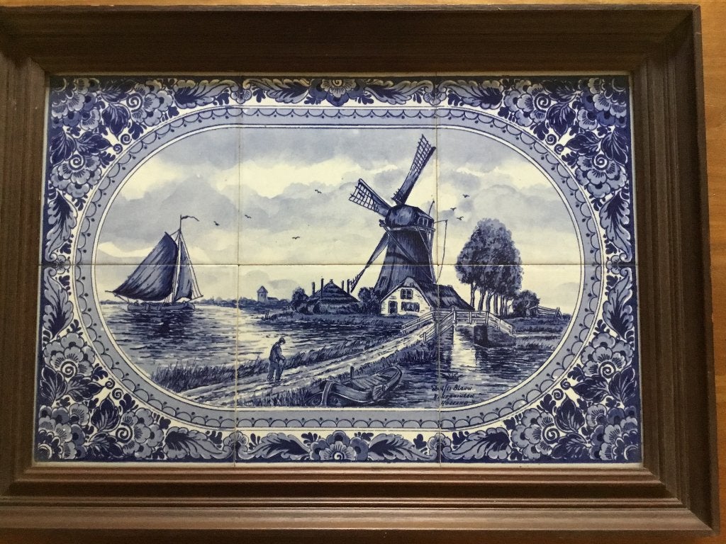 Delfts blauw tegelplateau, Antiek en Kunst, Ophalen of Verzenden