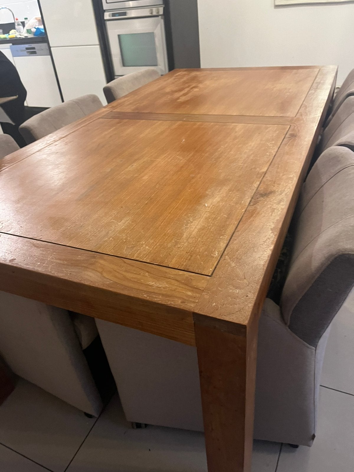 Eethoek met 6 stoelen, Huis en Inrichting, Ophalen, Gebruikt, 4 tot 6 stoelen