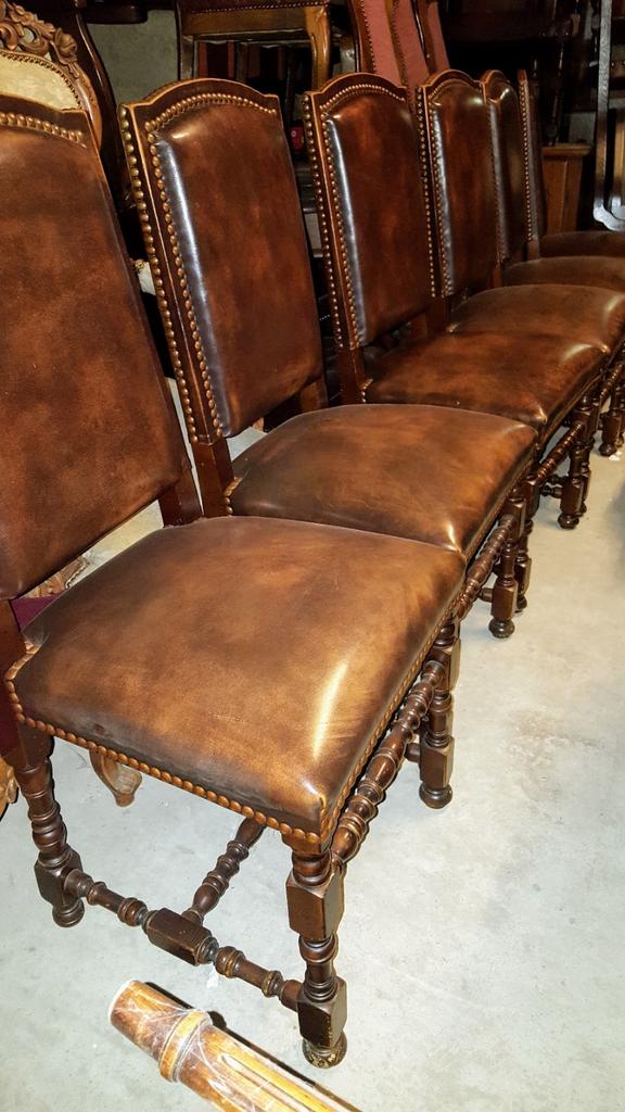 6 klassiek noten eetkamers stoelen, Antiek en Kunst, Antiek | Meubels | Stoelen en Banken, Ophalen