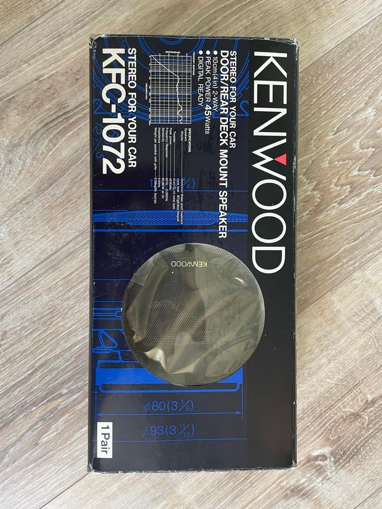 Kenwood KFC-1072 Auto Stereo Deur/Hoedenplank Speaker 10cm, Auto diversen, Autospeakers, Ophalen of Verzenden, Nieuw