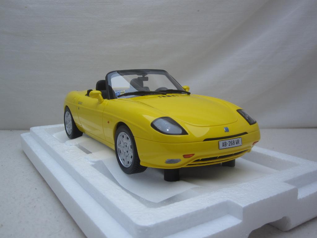Fiat Barchetta 1995 Geel 1:18 Laudo Racing Models, Hobby en Vrije tijd, Modelauto's | 1:18, Ophalen of Verzenden, Nieuw, Auto