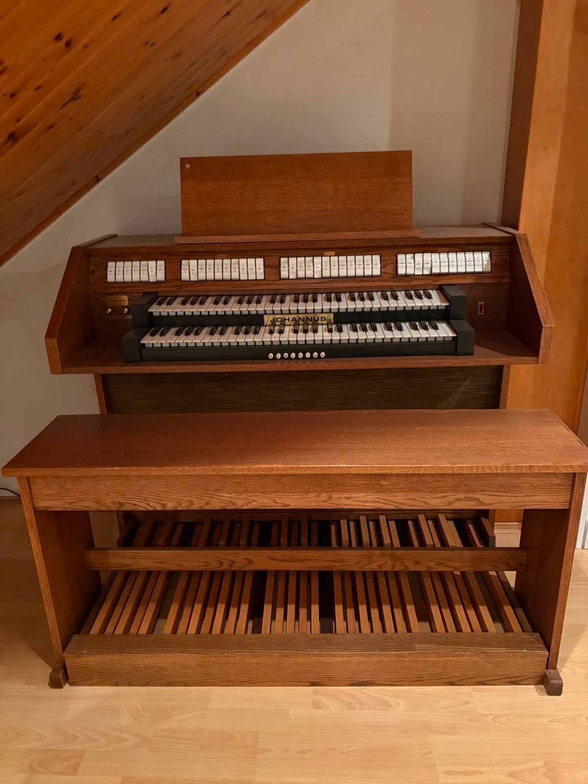 Johannus Opus 220 Digitaal Kerkorgel met Bank, Muziek en Instrumenten, Ophalen, Gebruikt, 2 klavieren, Orgel