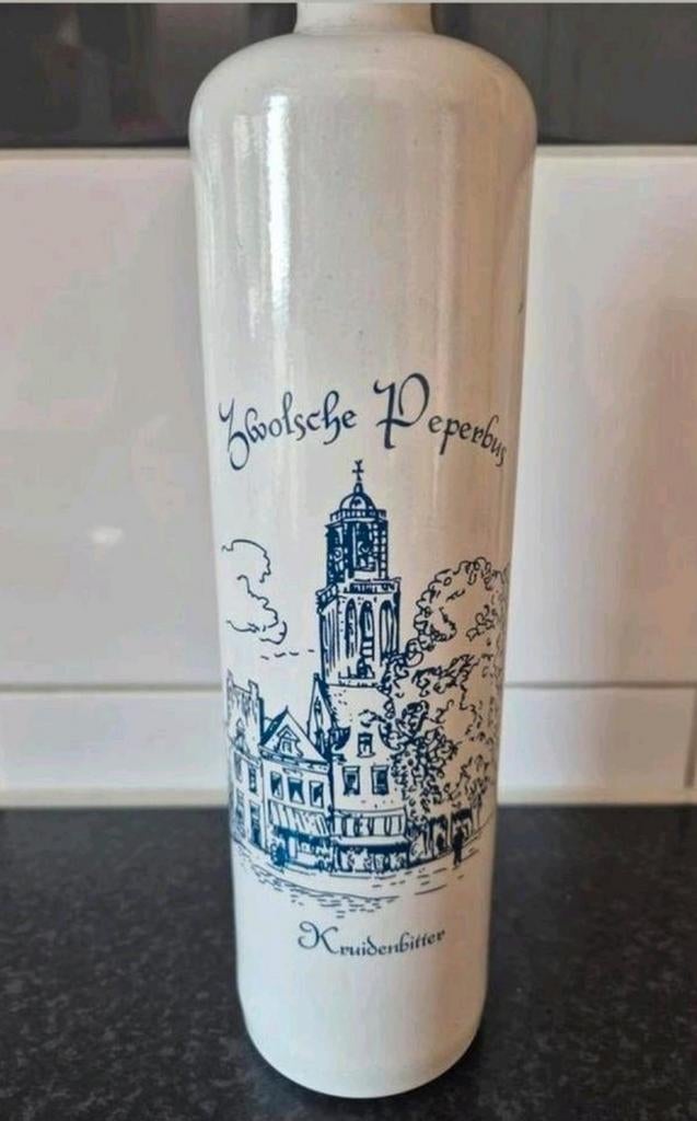 Lege Zwolse flessen: Peperbus Kruidenbitter, Antiek en Kunst, Ophalen of Verzenden