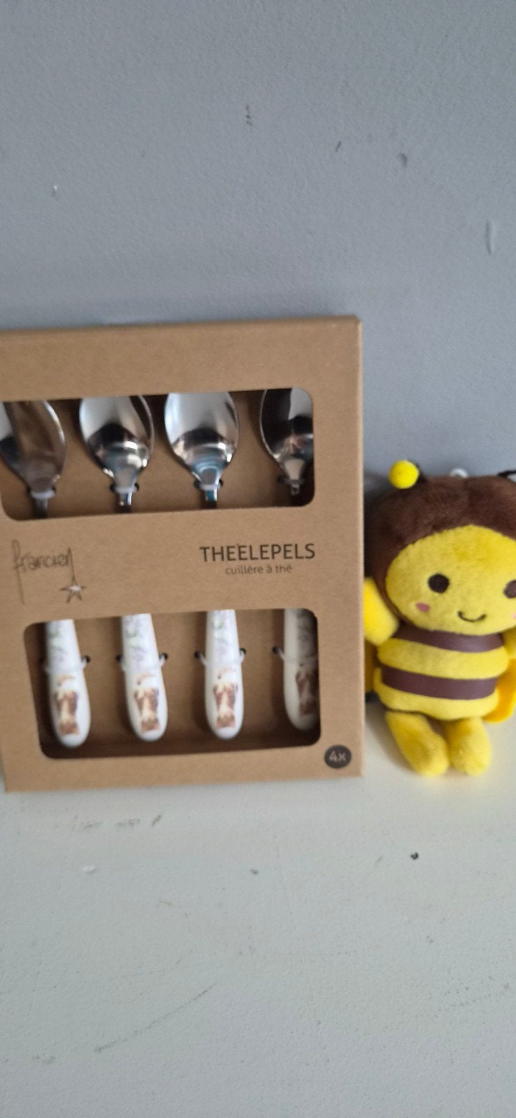 Francien van Westering Theelepels - Katten Design (4 stuks), Theelepel, Los bestek, Nieuw, Ophalen of Verzenden