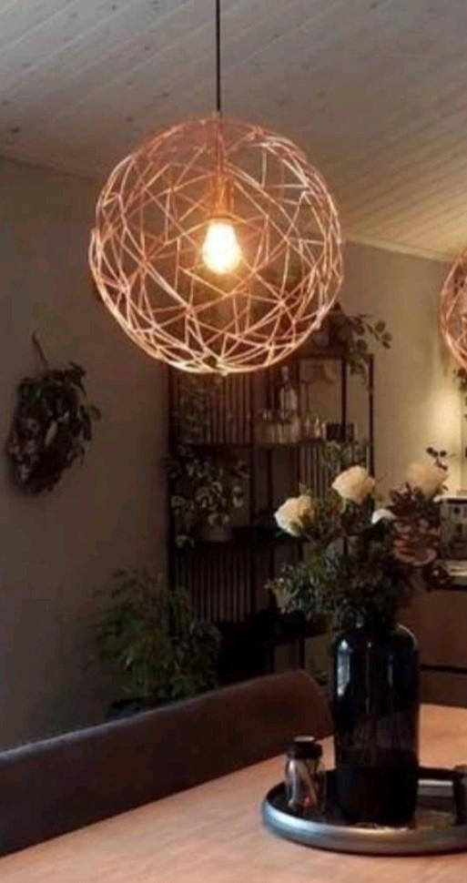 Mooie rose goud hanglamp 45 cm, Huis en Inrichting, Lampen | Hanglampen, Ophalen of Verzenden, Zo goed als nieuw, Minder dan 50 cm