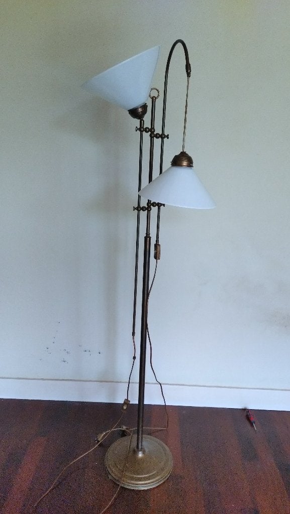 Art-Deco Berliner  Vloerlamp, Ophalen, Gebruikt, Art-Deco, Glas