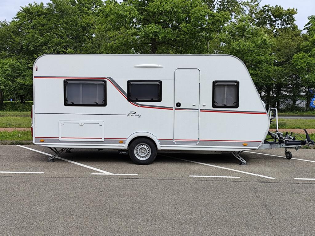 Lichte Bürstner Premio life 480 TL Mover, Airco, Fietsdrager, Caravans en Kamperen, Caravans, Particulier, Schokbreker, Tot en met 4