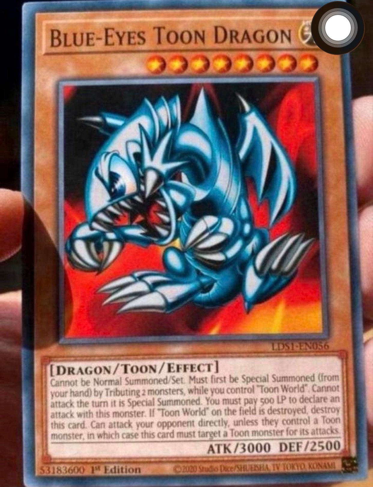 Yu-Gi-Oh! Blue Eyes Toon Dragon LDS1 1st Ed M/NM !, Hobby en Vrije tijd, Verzamelkaartspellen | Yu-gi-Oh!, Ophalen of Verzenden