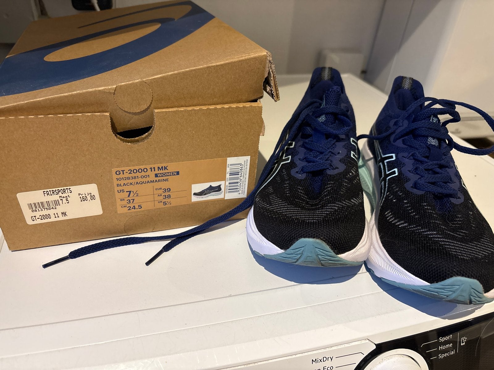 ASICS GT-2000 11 MK hardloopschoenen dames - Zwart/Aquamarin, Ophalen of Verzenden, Nieuw, Hardlopen, Asics