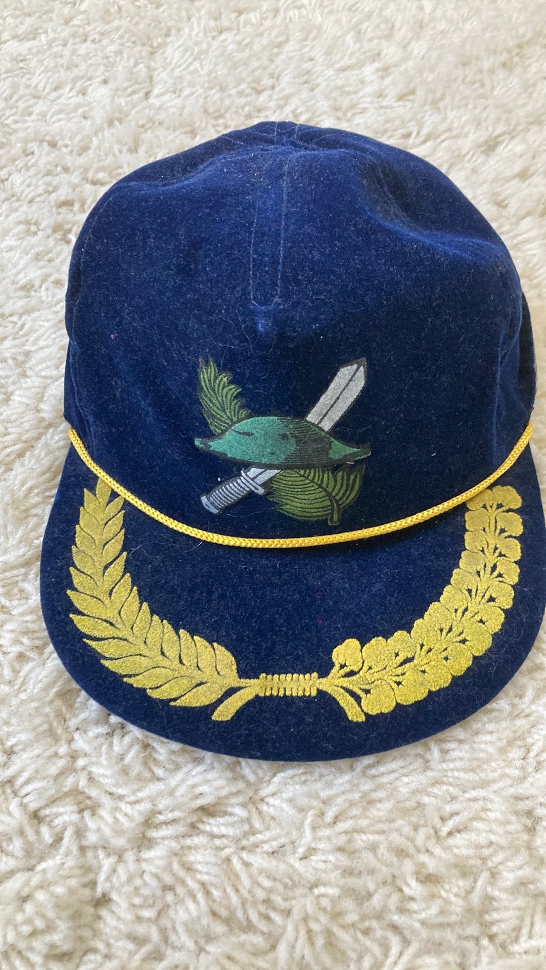 Pet met embleem, Verzamelen, Ophalen of Verzenden, Landmacht, Nederland, Embleem of Badge
