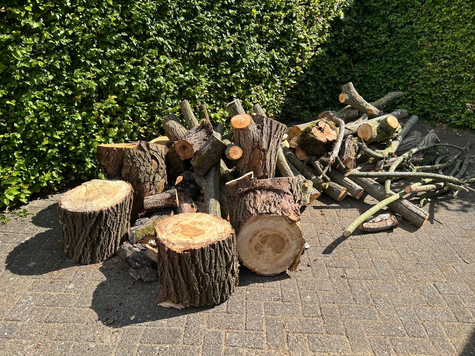 Brandhout circa 2 kuub, Tuin en Terras, Haardhout, Minder dan 3 m³, Ophalen, Overige houtsoorten, Stammen