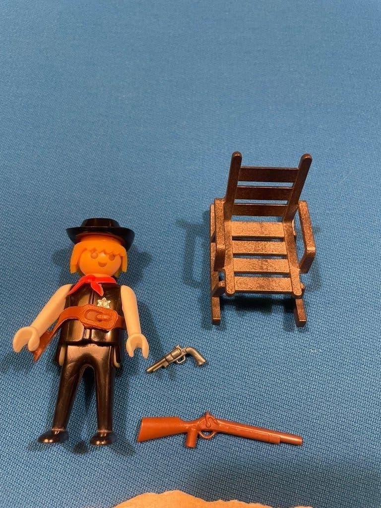Playmobil 3341 – Sheriff met stoel & wapens, Gebruikt, Complete set, Ophalen of Verzenden, Figuren