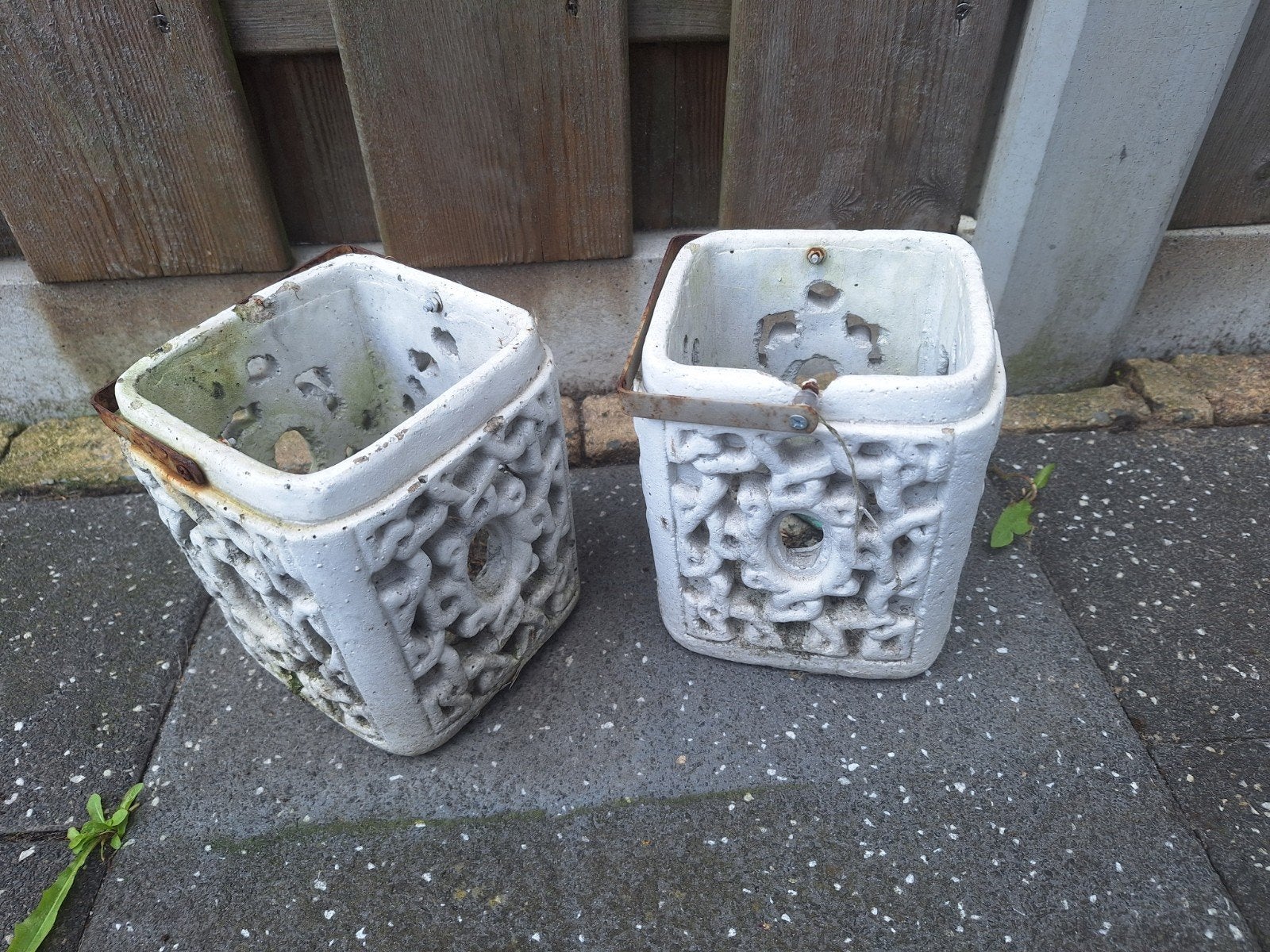 Lantaarn 2x, Gebruikt, Rond, Ophalen of Verzenden, Minder dan 25 cm