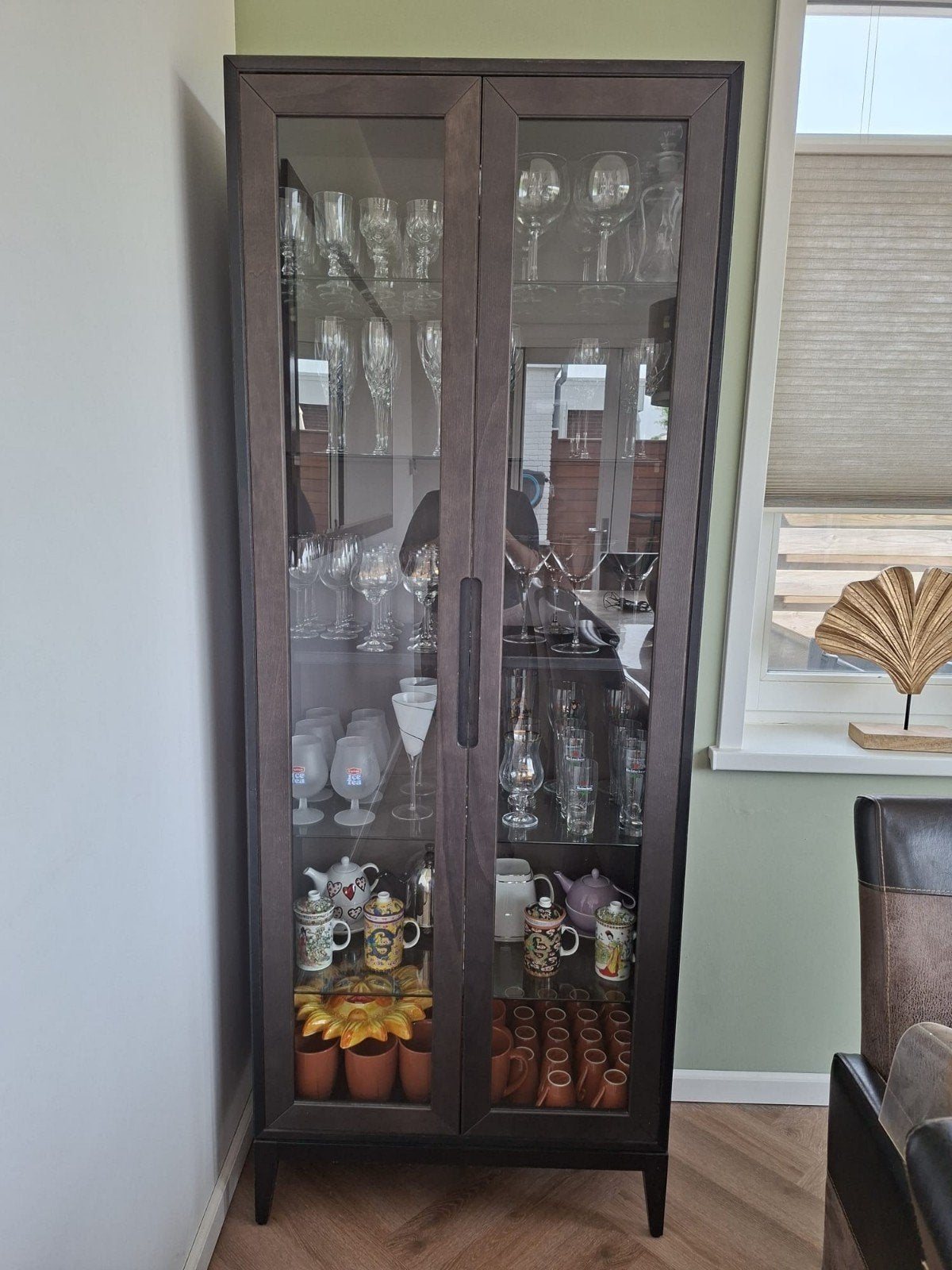 IKEA REGISSÖR vitrinekast bruin/donkerbruin - Moerkapelle, Ophalen, 50 tot 100 cm, Klassiek, verfijnd, 25 tot 50 cm
