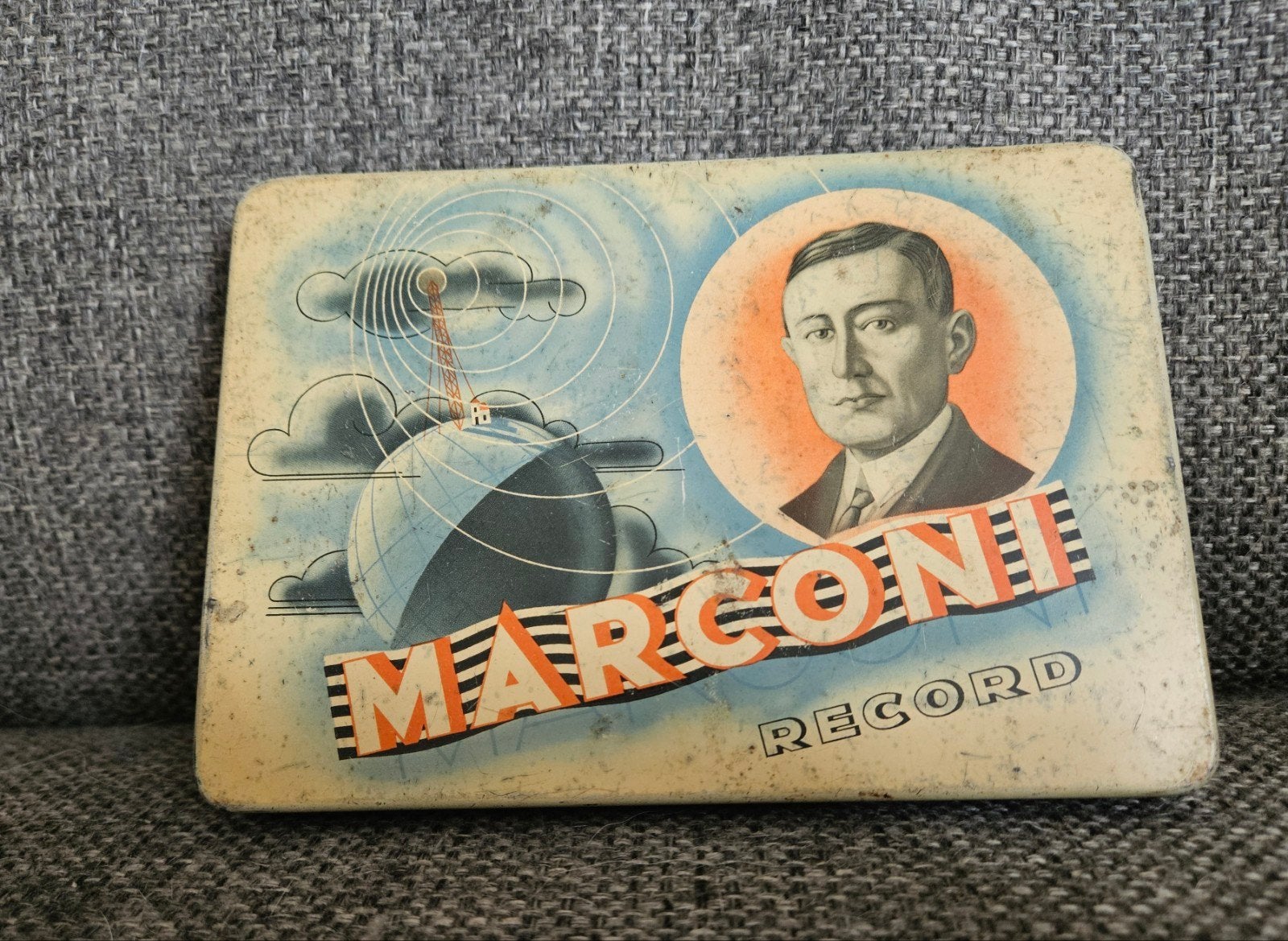 Marconi Record sigarenblikje, Verzamelen, Blikken, Verzenden, Gebruikt, Overige